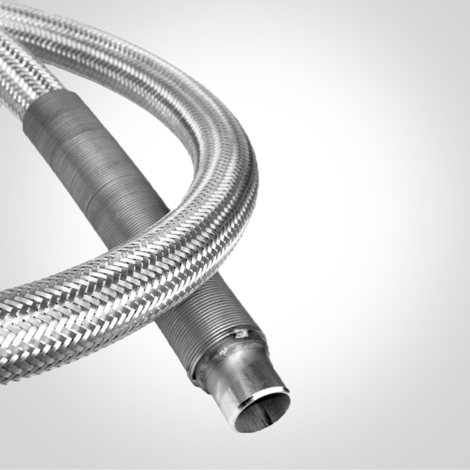 Industrial metal hoses for liquids and gases