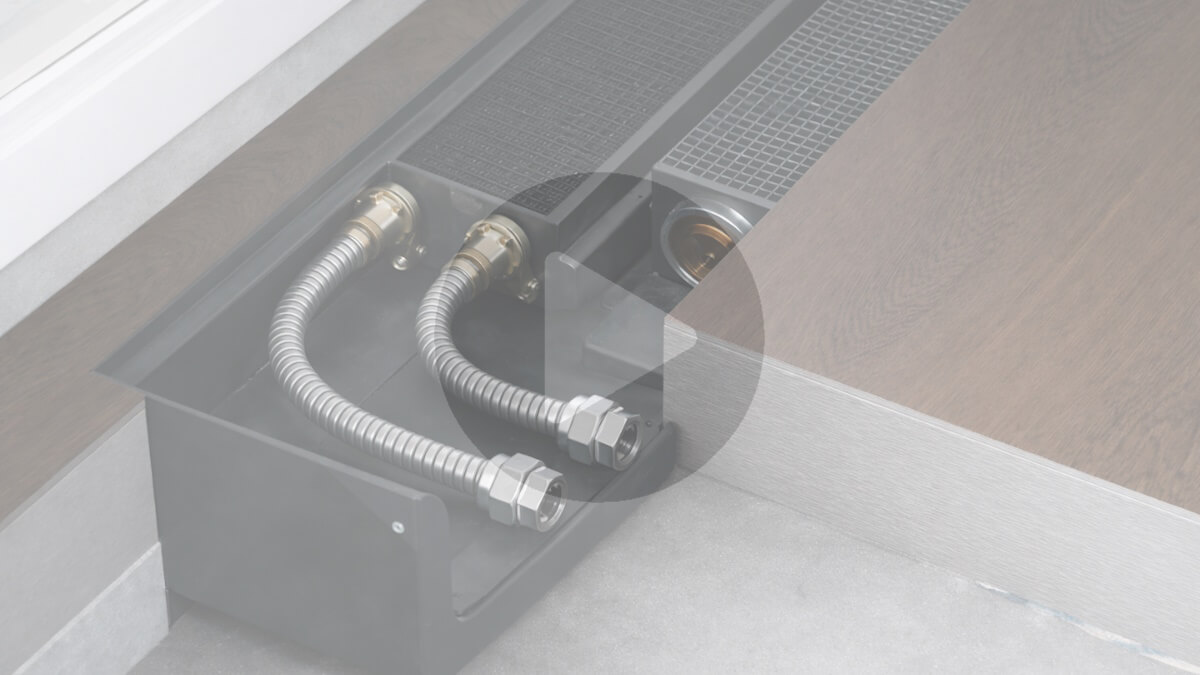 підключення внутрішньопідлогового конвектора гофрованими шлангами