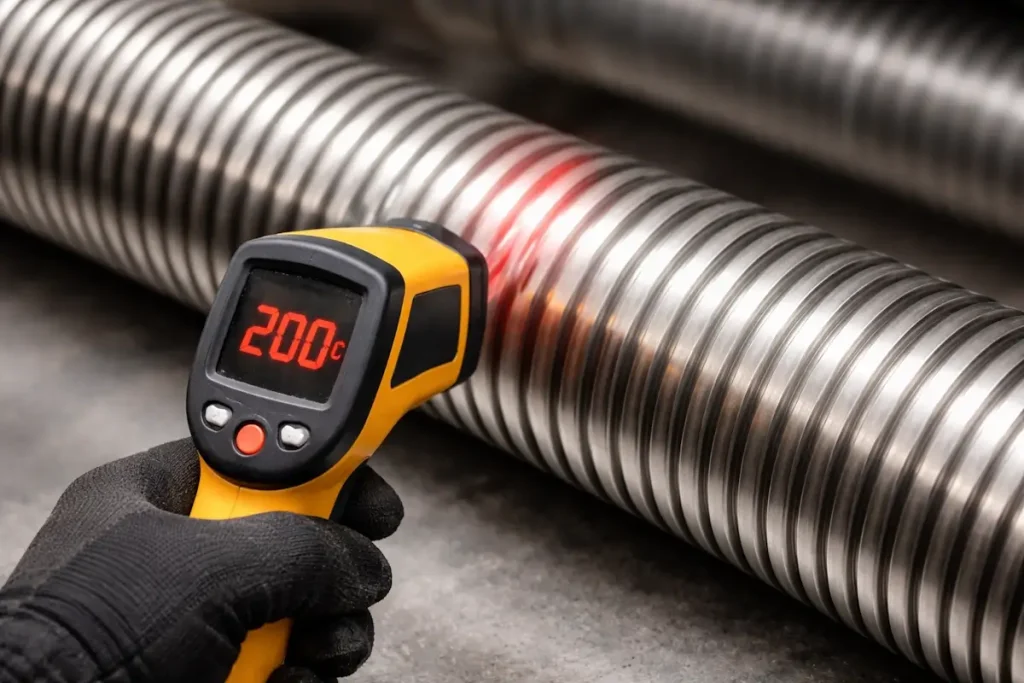 вимірювання температури металорукава